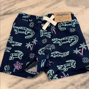 Chubbies Kids Navy Alligator Print Shorts